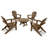 TREX Outdoors Yacht Club Shellback 5-Piece Adirondack Conversation Group-18967444