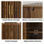 Armoire de rangement en noyer - Buffet avec tablettes réglables pour les portes à persiennes Buffet