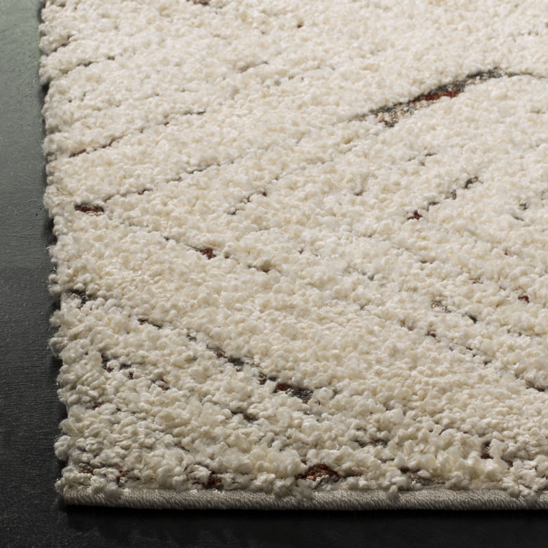 Tapis à poils longs Desousa Santorini, Rectangle 4 pi x 6 pi