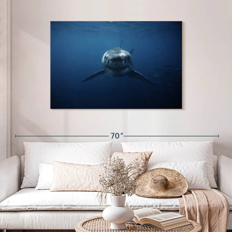 Brampt Shark Stalking, 30" H x 45" W