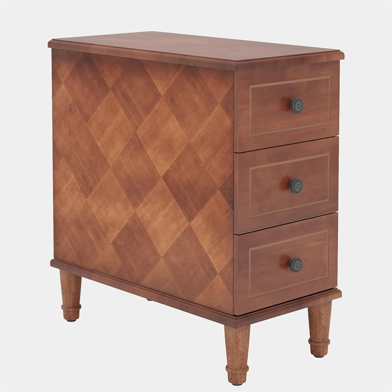 11.81" Solid Wood Narrow End Table