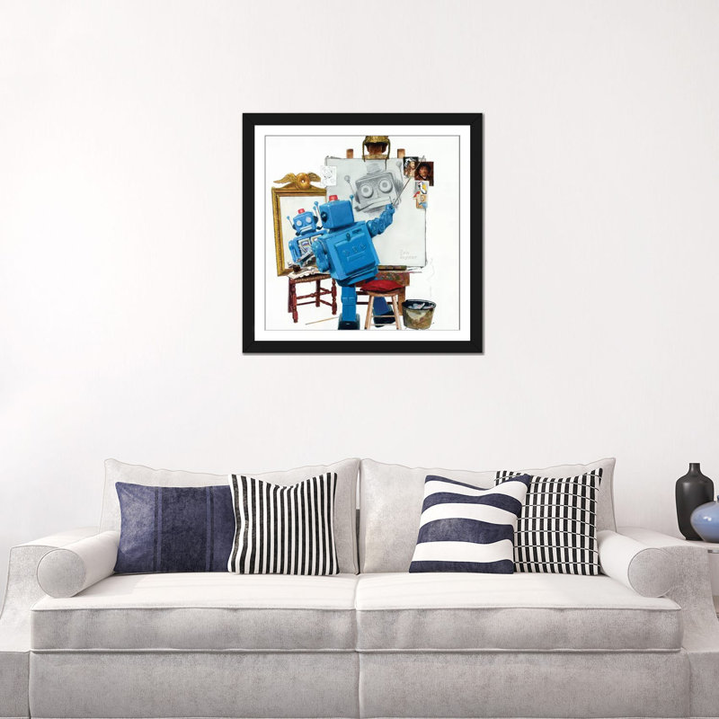« self » par impression sur toile Eric Joyner, Papier avec cadre noir, Blanc, H 24 po x l 24 po x P 1 po