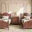 Tall Nightstand Set of 2  With 3 Drawers, Fluted Wood Bed Side Table for Bedroom, 23.6"W X 15.8"D X 28.1"H-104463774
