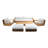 7 pc Pacific Teak Deep Seating Set with 72" Coffee Table-103708754