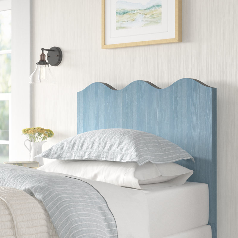 Rosalie Scalloped Headboard, Sky Blue, Twin