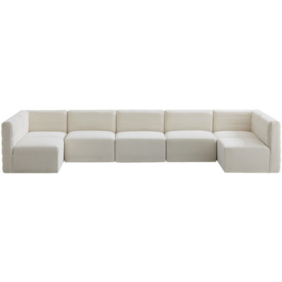 Enso Velvet U-Shaped Sectional Reversible