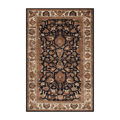 Machine Washable Persian Brown Area Rug