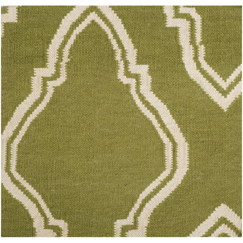 Tapis géométrique en laine tissé à la main Findley, Tapis de couloir 2 pi 6 po x 8 pi