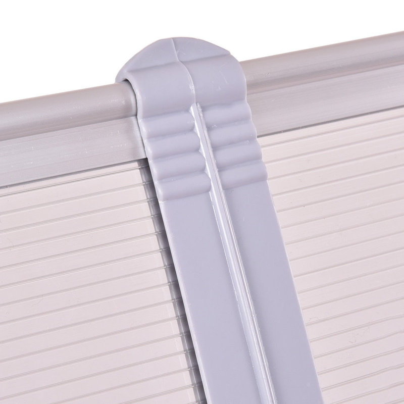 Dakota Fields 2cm W x 1cm D Plastic Cover Retractable Door / Window Awning, Grey