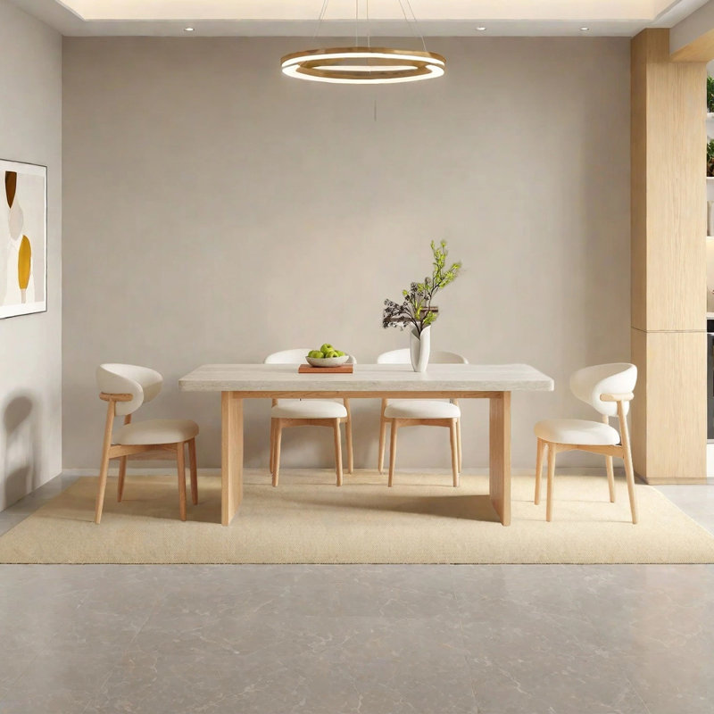 Modern rectangular dining table, 29.92" H x 62.99" W x 31.5" D