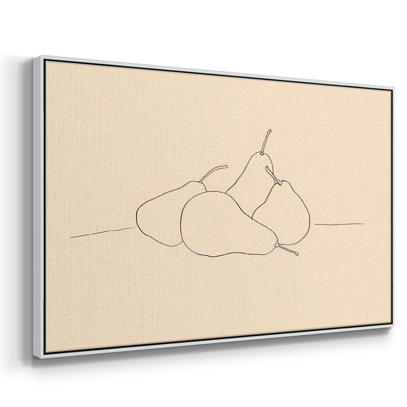 Dessin de fruits III, Blanc, H 25 po x l 37 po x P 2 po