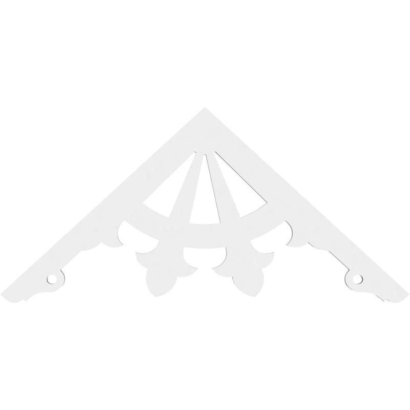 Pignon en PVC de qualité architecturale Riley, H 22 po x l 48 po x P 1 po, 11 / 12