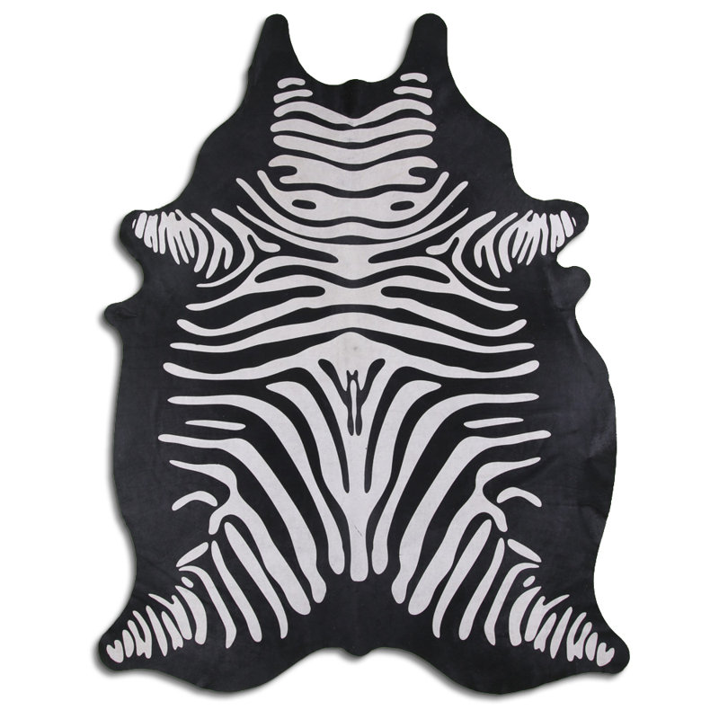 Peau de vache imprimée à imprimé zébré (grand)