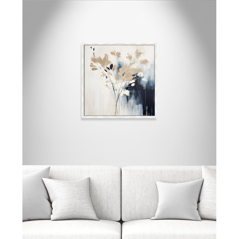 «Bliue Earthly Neutralité II» par Irena Orlov, White Woodgrain, L 23,5 po x H 23,5 po, Impression encadrée
