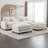 Upholstered Sofa with Two Removable Ottoman-1538844798