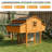 Chicken House for Outdoor with Two Nesting Box