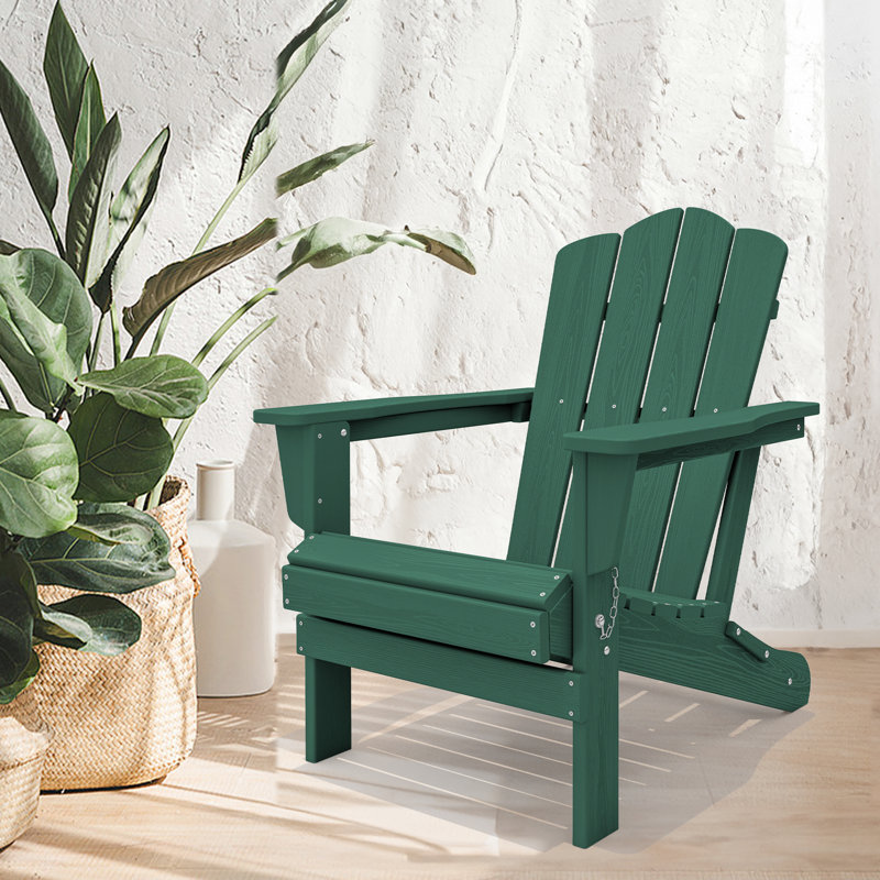 Chaise Adirondack en acier PEHD pliable, Vert