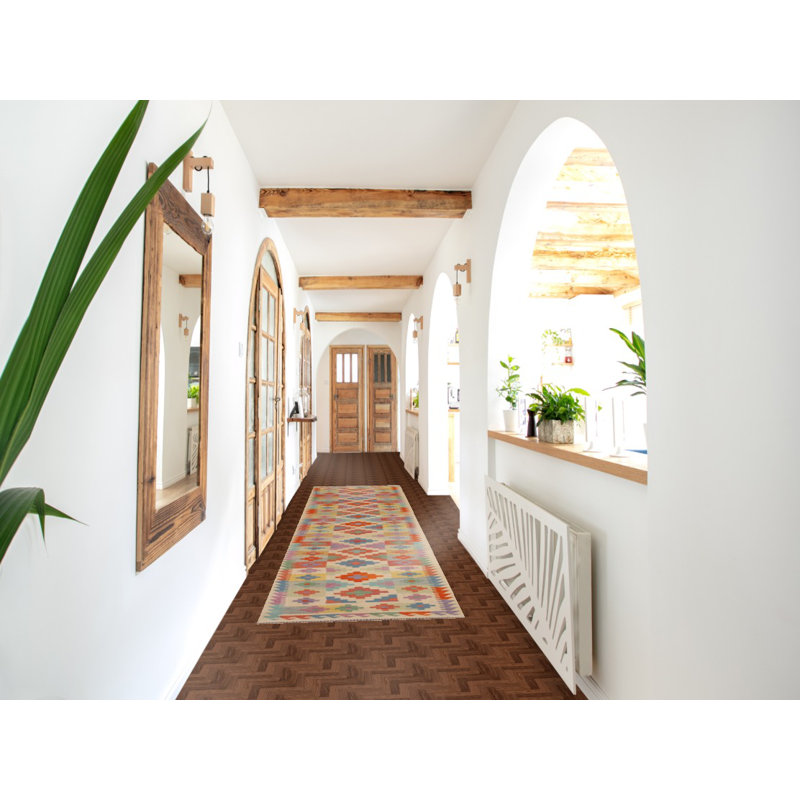 Geometric Kilim Oriental Runner Rug 3x13