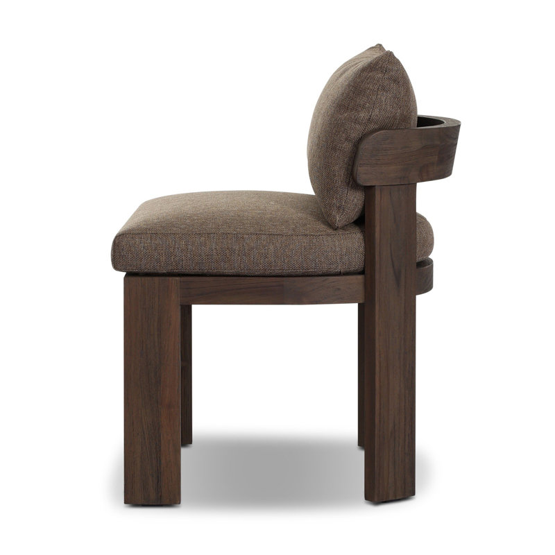Jackson Outdoor Teak Dining Side Chair, Ellor Brown