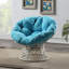 Fauteuil papasan pivotant en polyester touffeté de 40 po Daysi-769263787-720617143