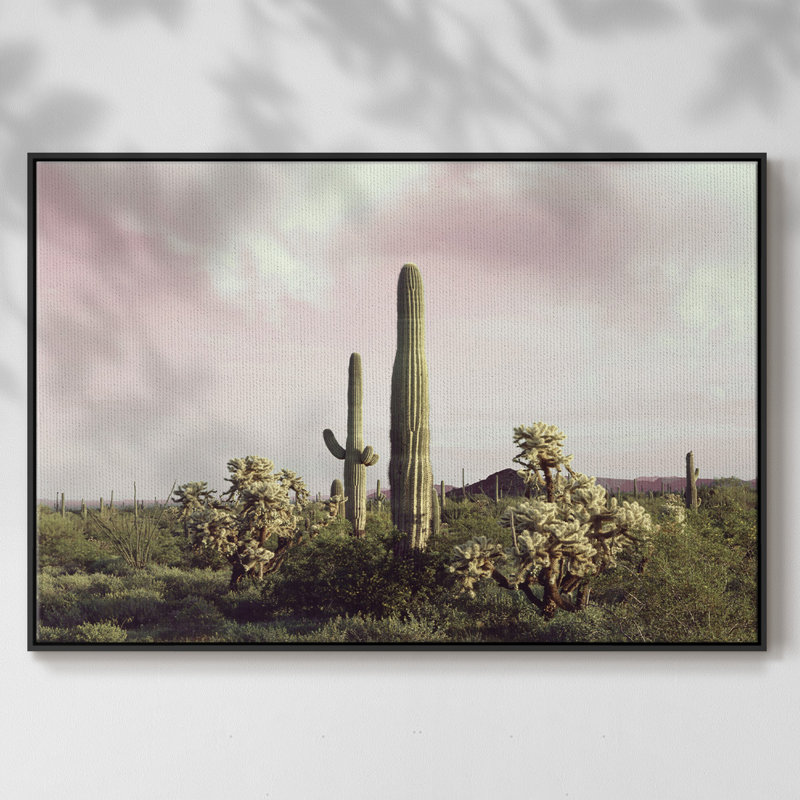 Orgue à tuyaux Cactus National Monument, toile tendue avec châssis, H 25 po x l 37 po x P 2 po, Cadre noir