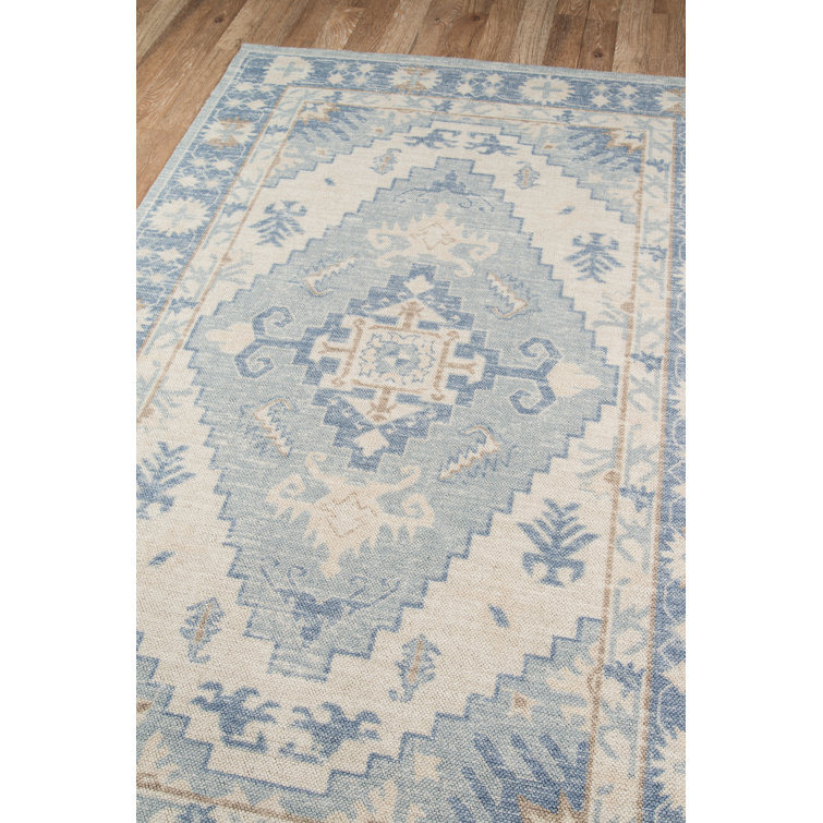 Decorative Contemporary Gold & Light Blue Machine-Made Rug – World Of Rugs