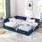 Storage Upholstered Tufted Bed Frame Sofa Bed Frame with Comfortable Backrest and Armrests-1563171722