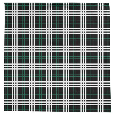 Plaid Cotton Blend Square Tablecloth