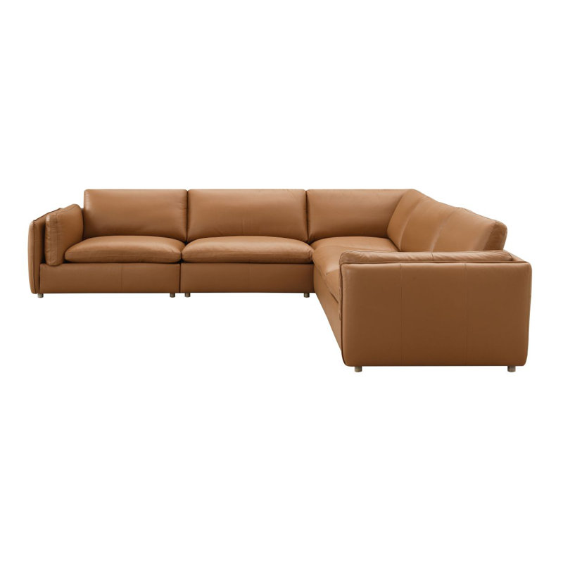 Modern Sofa Brighton Modular Wedge, Graleather