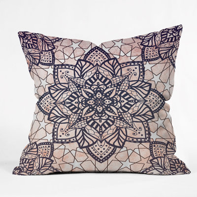  Boho Mosaic Mandala Indoor/Outdoor Throw Pillow