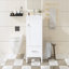 Meuble-lavabo moderne de 20 pouces avec lavabo en céramique, tiroir et porte à fermeture en douceur, organisateur de porte double couche, tiroir de séparation, patins réglables - conception de rangement peu encombrante-1468969973