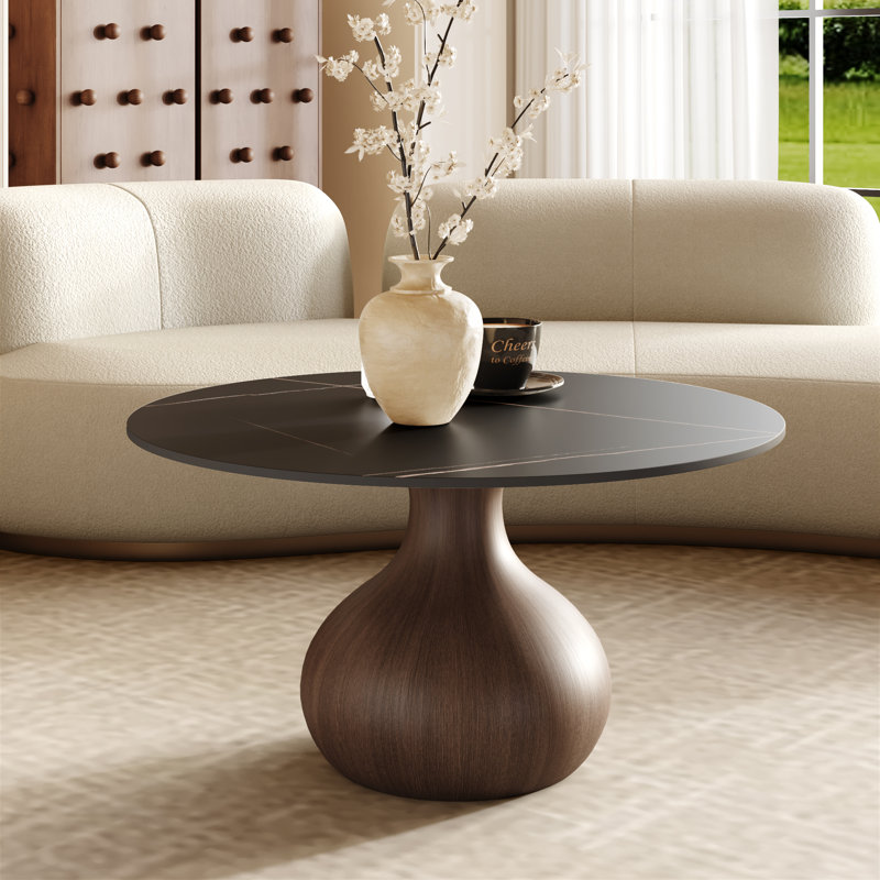 Table basse Gorman, 18.23" H x 39.37" L x 39.37" W, Matte Black