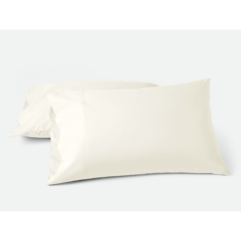 Taie d'oreiller raffinée en percale biologique, Non teint, Taie d’oreiller standard