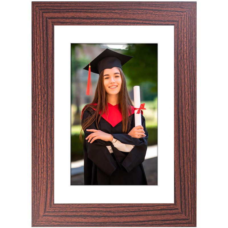 Picture Frame with Mat, Brown