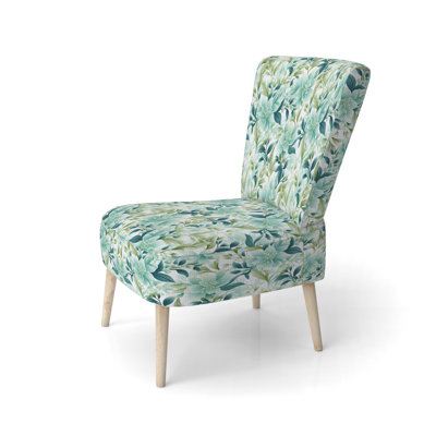 Chaise d'appoint rembourrée Oceanic Foliage Botanical