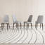 Ensemble de salle à manger extensible rond avec chaises gris ardoise et table blanche, 47-63 pouces, sièges 4-6