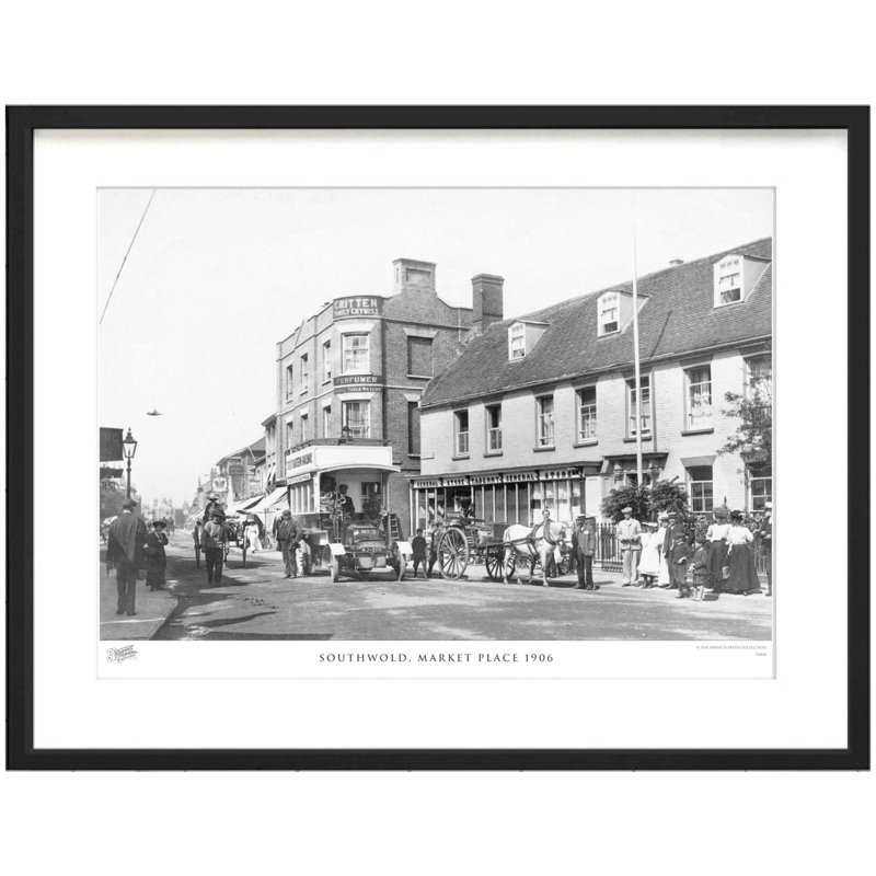 Southwold, Market Place 1906 by Francis Frith - Single Picture Frame Print, 28cm H x 36cm W x 2.3cm D