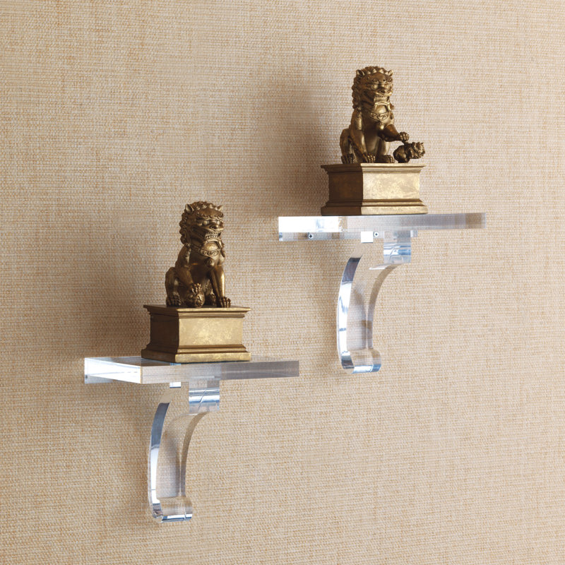 Glencoe T-Shaped Plastic / Acrylic Floating Shelf, Clear