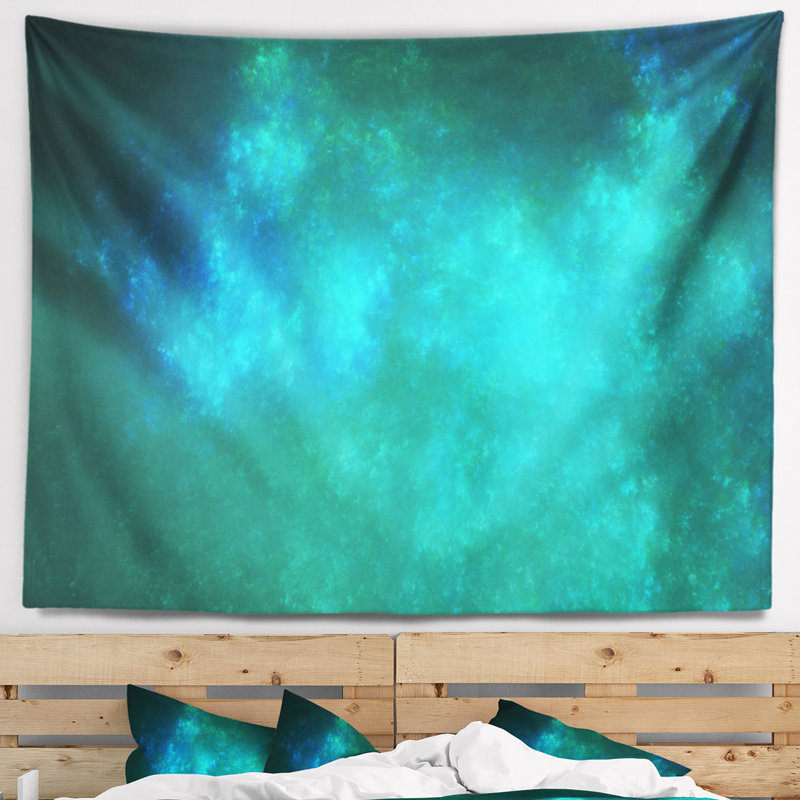 Tapisserie bleu ciel starry abstract, H 32 po x l 39 po