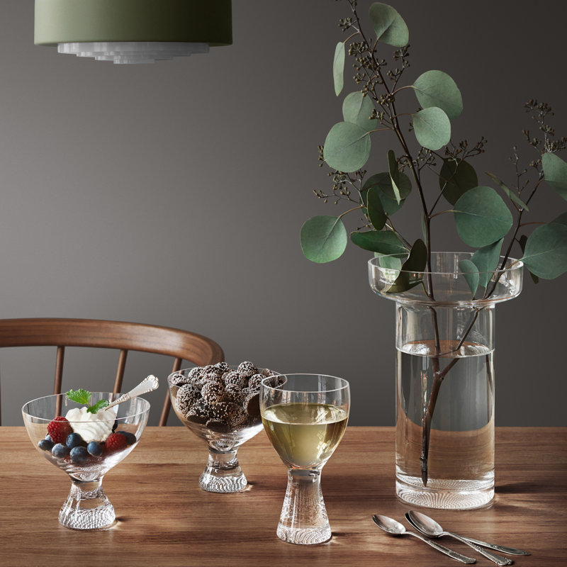 Limelight Clear Crystal Wine Glass Set with Textured Bottom, 8.5oz