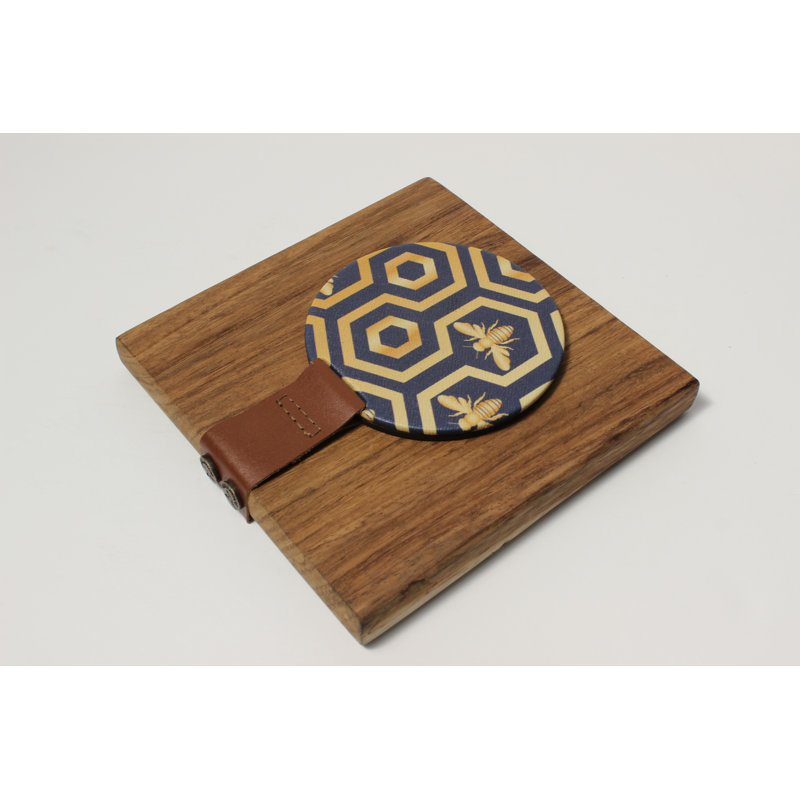 Porte-serviette en bois Blue Beehive