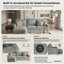 Canapé-lit modulaire Upholstery avec espace de rangement, port USB et 2 porte-gobelets sur les coussins de dossier-129387087