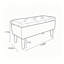 Banc ottoman de rangement avec plateau intégré