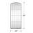 Anmay Metal Flat Mirror with Window Pane Design