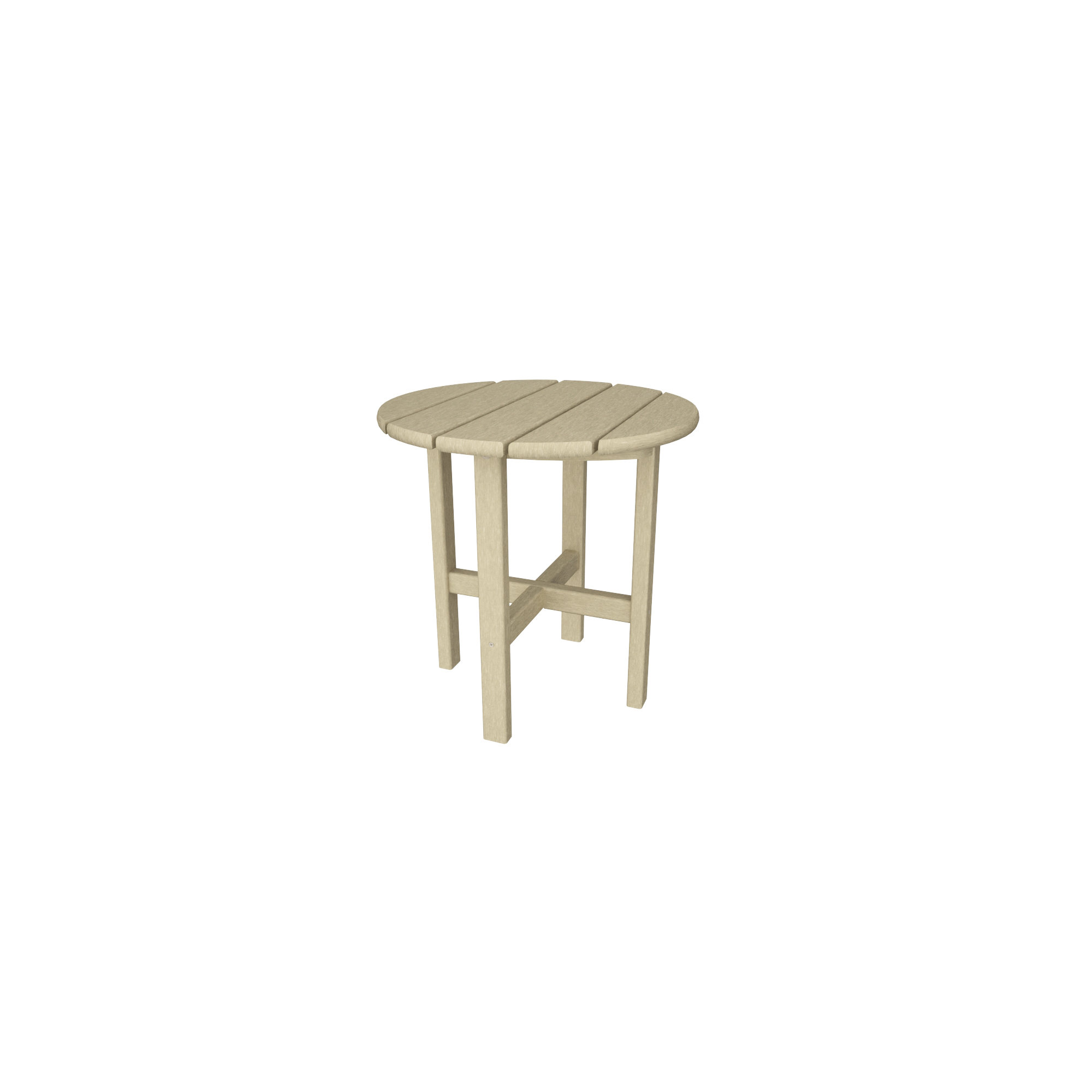 POLYWOOD Round 18" Side Table, Sand