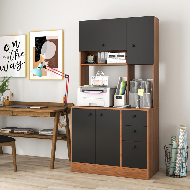 Garde-manger de 71 po Nycere, Noyer + noir