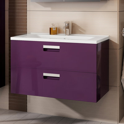 Vigo 82cm Single Bathroom Vanity Base Only in Purple