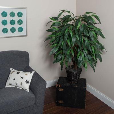 48'' Faux Tree in Wicker/Rattan Basket