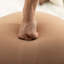 Repose-pieds rond en velours doux-437449430