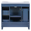 Meuble-lavabo simple autoportant de 18 po avec plateau en résine Nandhan-302638634